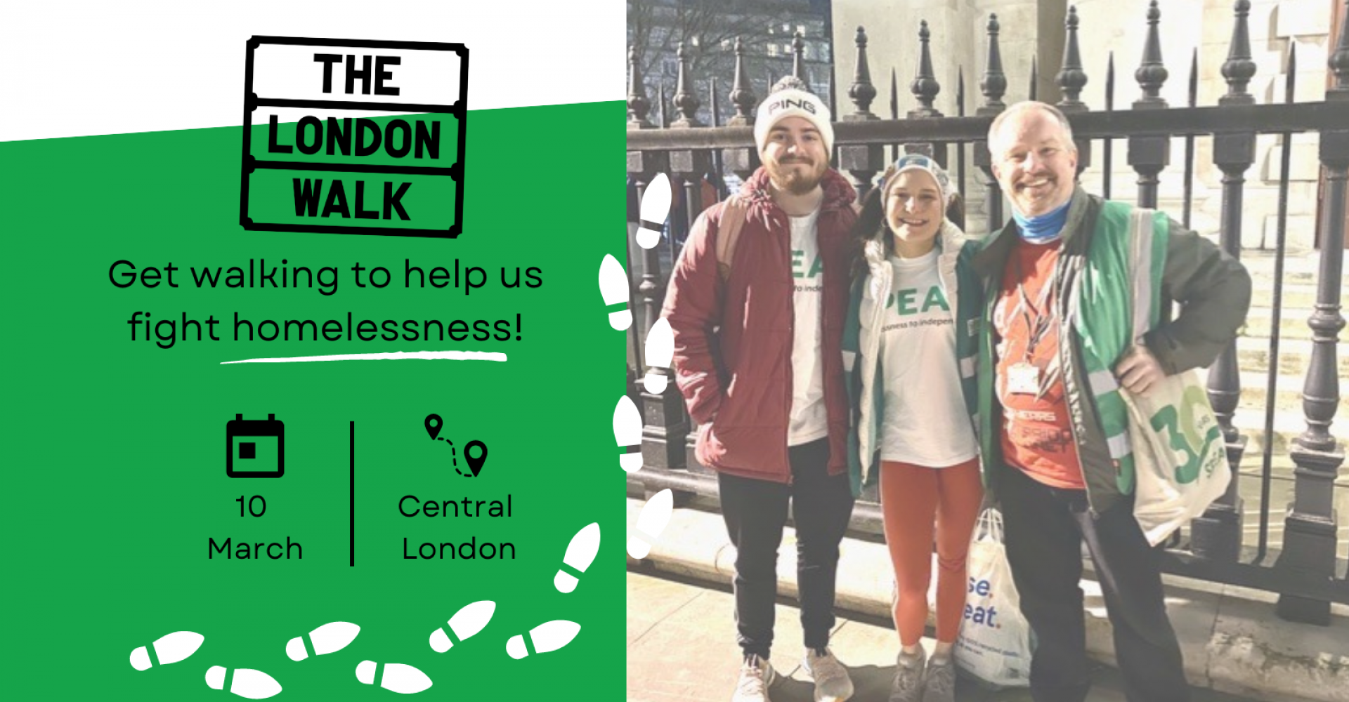 Walk with us on the 10th of March and raise vital funds to support people experiencing homelessness in South West London.