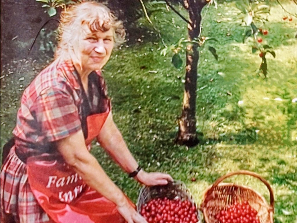 SPEAR founder Penny Wade in an orchard