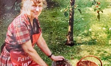 SPEAR founder Penny Wade in an orchard